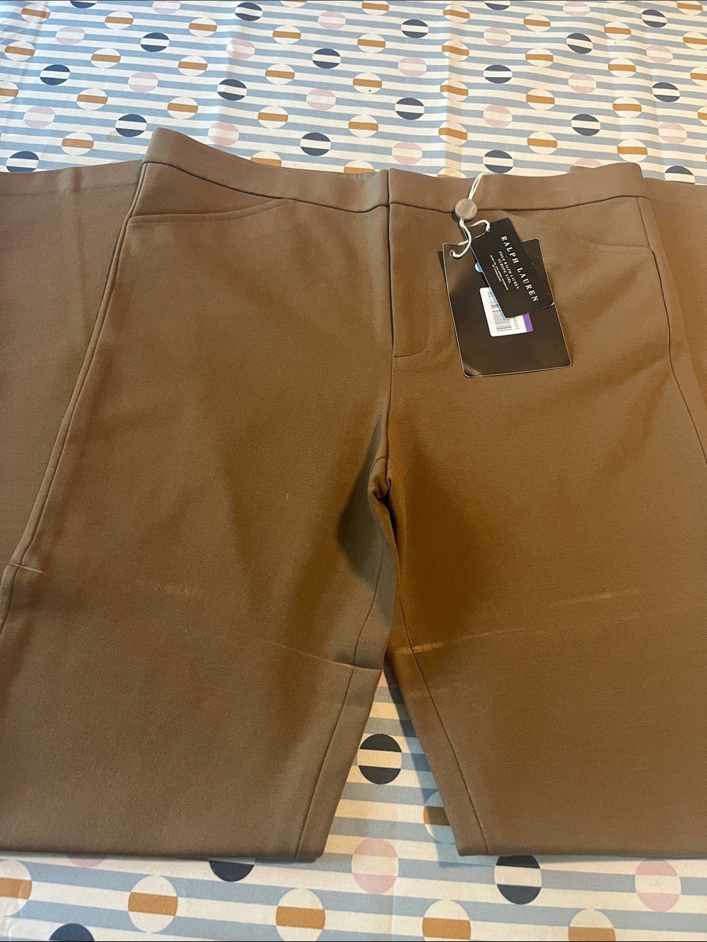Ralph Lauren Women’s Brown Katherine Pants Viscose Doubleknit Size L